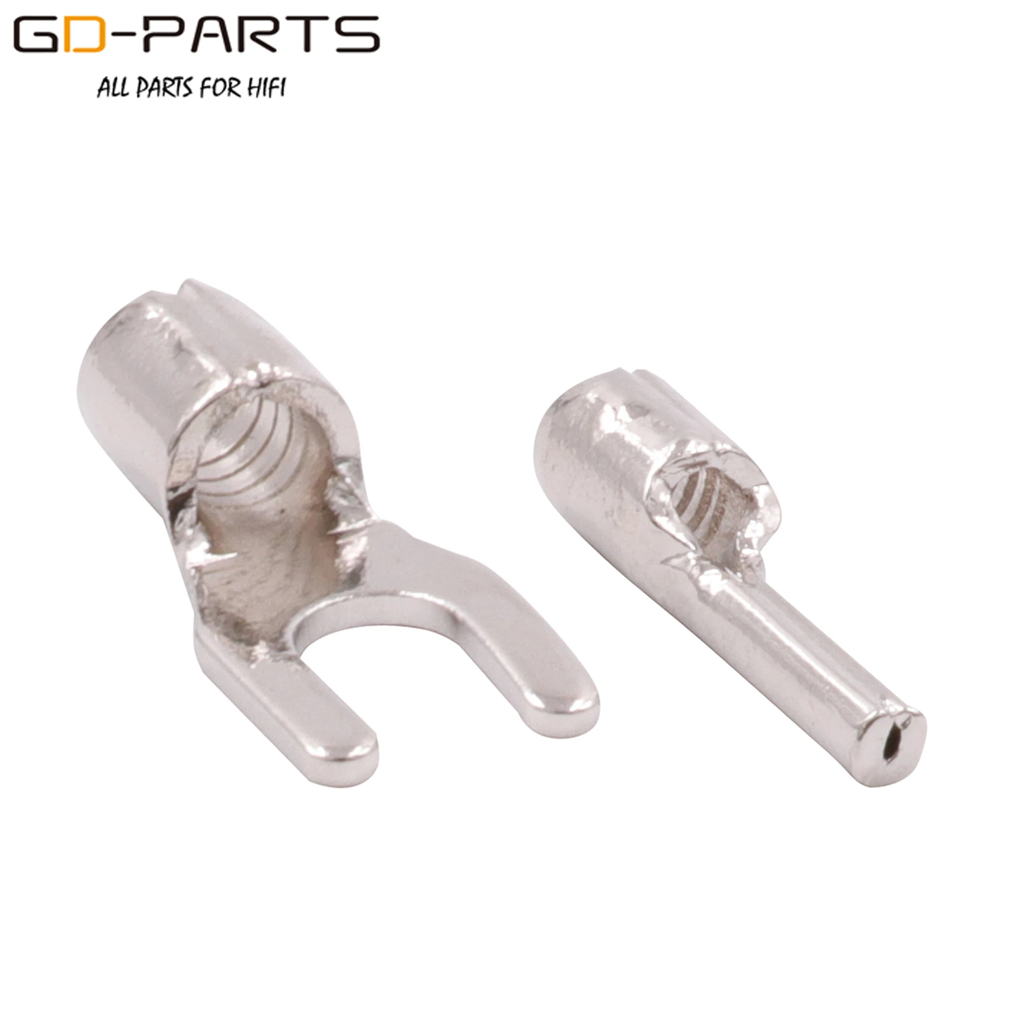 Viborg Power socket installation Connector Rhodium plated Copper Y Fork Banana Plug for Power plugs 1PC