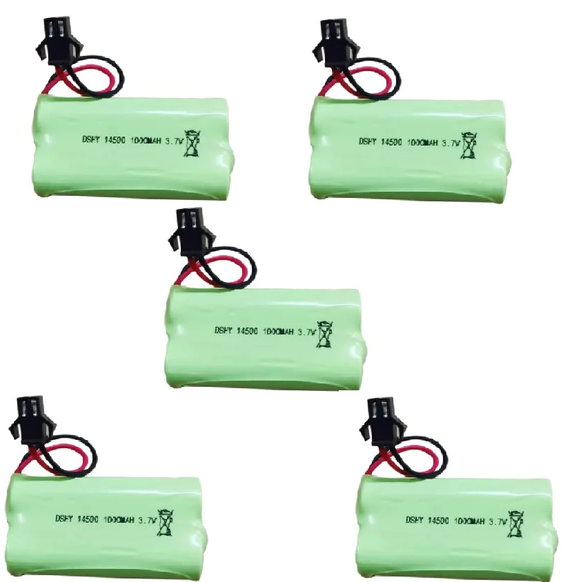 3.7V 1000mAh 14500 akumulator litowo-jonowy na zabawki zdalnie sterowane samochody zbiornik Robot elektryczny gun3.7V akumulator o dużej pojemności bateria litowa