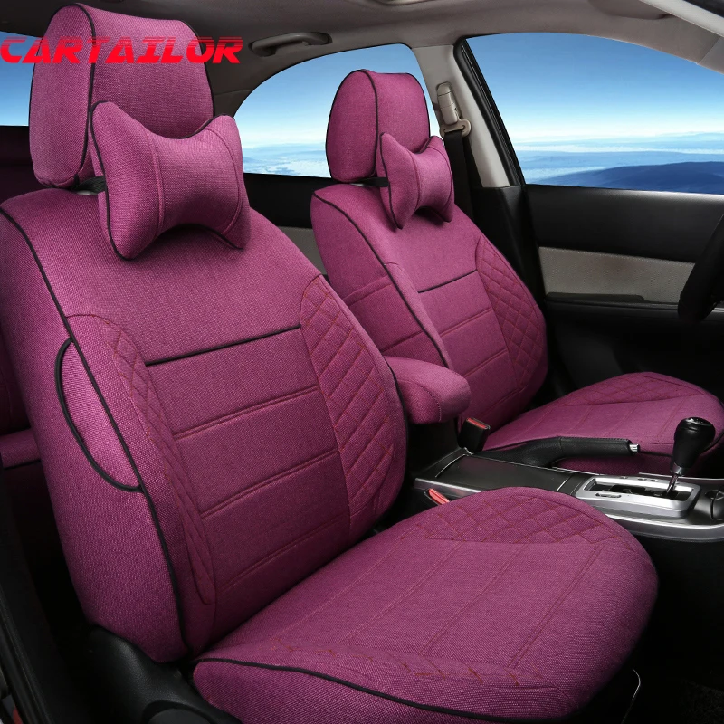 

CARTAILOR Linen Cloth Cover Seats for Ford Explorer 2015 2016 2012 2018 Seat Cover for Car Cushion Protection Styling 20PCS/Set