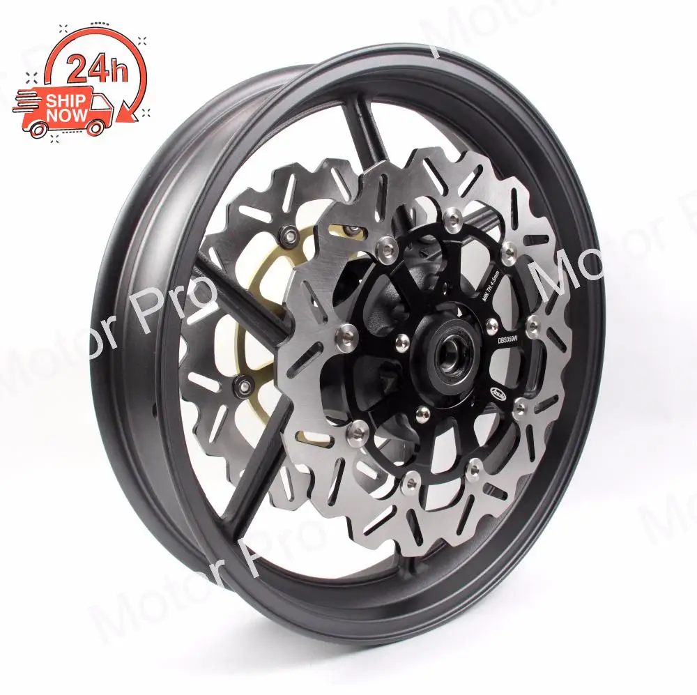 For KAWASAKI Z800 2013 2014 2015 Z 800 Front Wheel Rim Brake Disc Disk Rotor Motorcycle Accessoires CNC Aluminum Matte Black 15