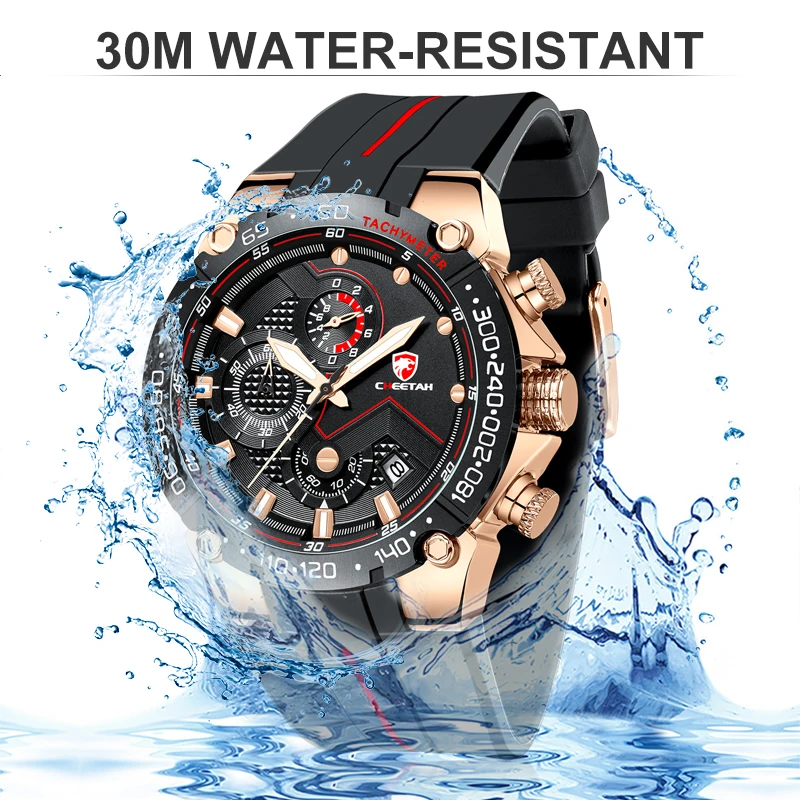 Men Watch CHEETAH Top Brand Fashion Luxury Quartz Wristwatch Multifunction Chronograph Sports Waterproof Clock Relogio Masculino