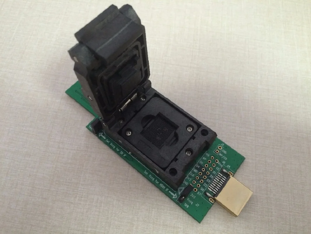 eMMC socket test flash chip eMMC153 socket eMMC169 BGA169 socket BGA153 Android phone flash data backup data recovery SD HDMI