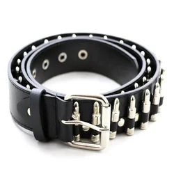 MYMC Punk Leather Belt Men Cool Waistband Luxury Waist Rivet Retro Casual Fashion Luxurious