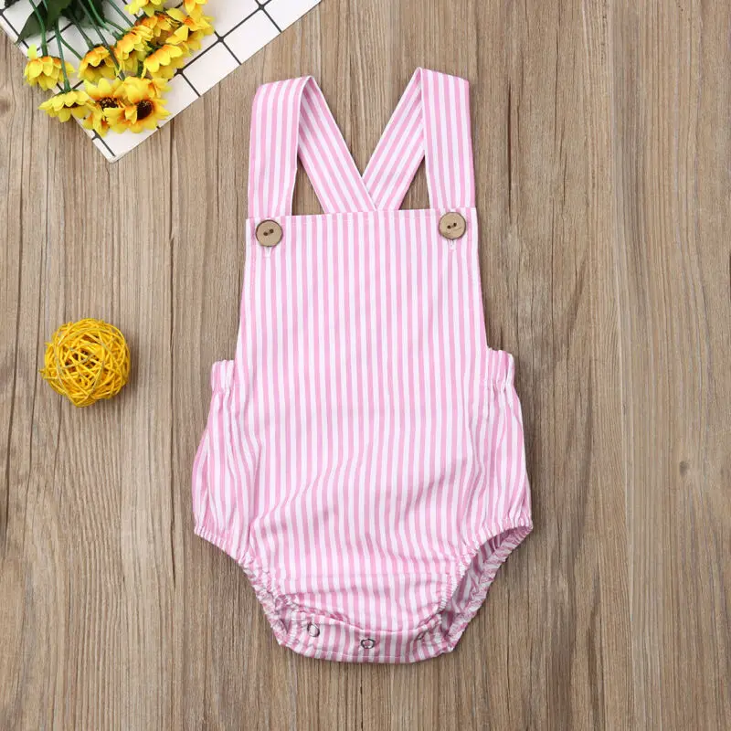 Summer Boys Girl Newborn Bodysuits Cotton Sleeveless Bib Short Sunsuit One-pieces Jumpsuits Baby Clothes