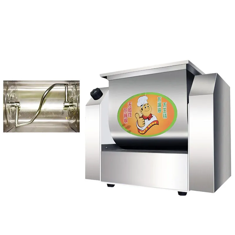 220V Flour Mixer Stainless Steel Bread Dough Mixer Flour Kneading Machine Household Flour Mixer