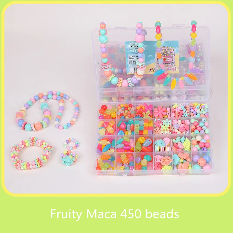 Beaded Baby Toys Toddlers Handmade Storage Box DIY Crafts Production Material Package Necklace Bracelet Educational Girls Gifts