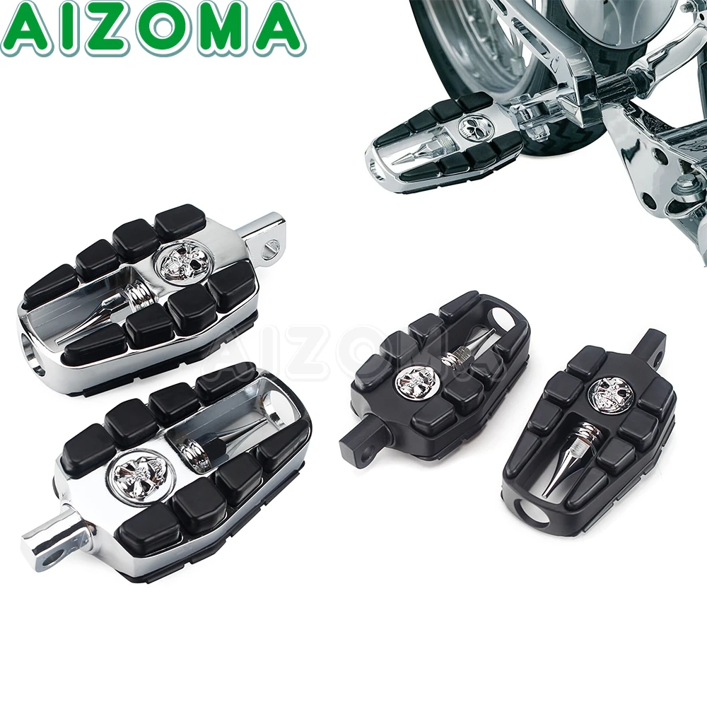 Motorcycle Zombie Skull Eagle Highway Foot Peg Male Mount Footpegs For Harley Touring Street Glide Dyna Low Rider FXDL Softail