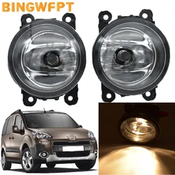 2 PCS Fog Light Headlight For Peugeot Partner Tepee 2008-2017 Halogen Fog Lamp Foglights