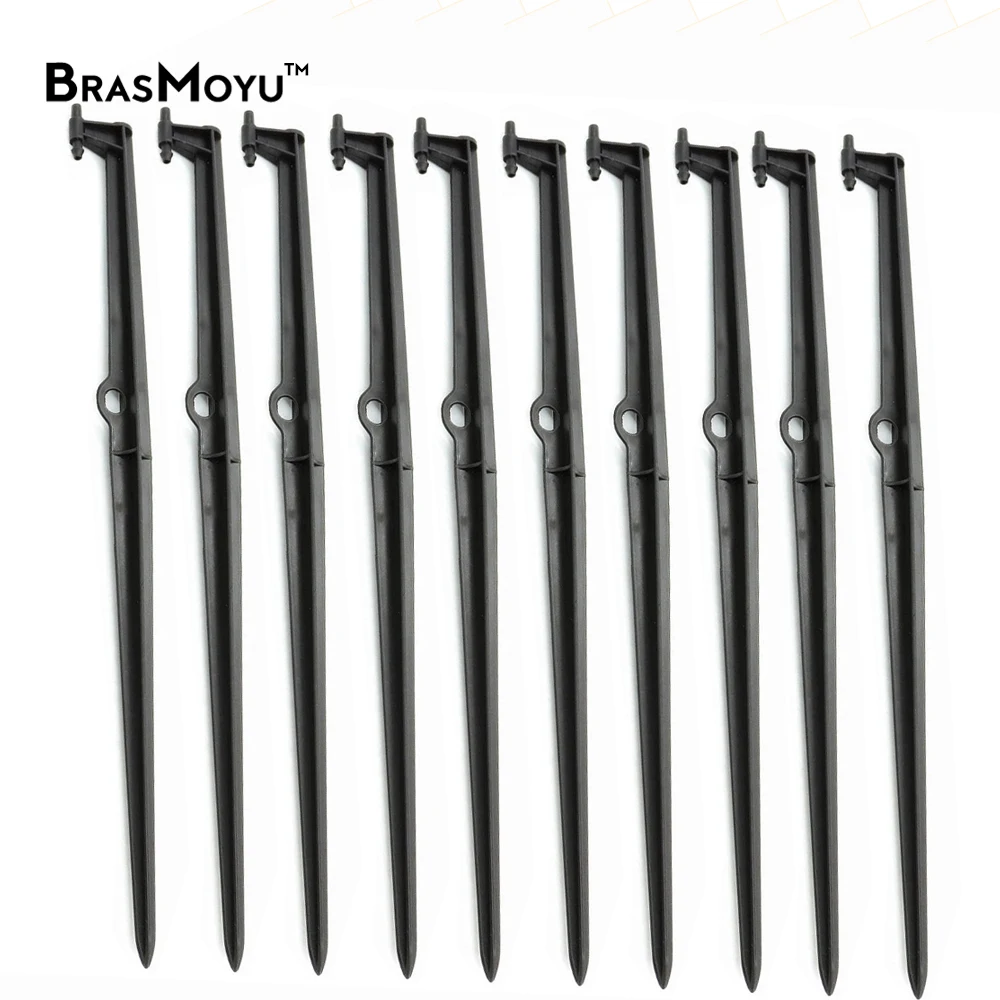 

10-50PCS 50CM Tall Fixed Stake for Garden Drip Irrigation Spinklers 6.0mm 1/4'' Barb Greenhouse Seedling Connect 4/7mm Hose