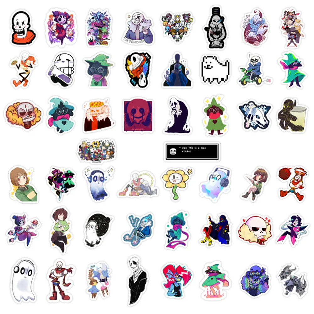 10/50PCS Undertale Game Stickers DIY Snowboard Laptop Luggage Fridge Guitar Waterproof Graffiti Fun Sticker for Kid  Decals