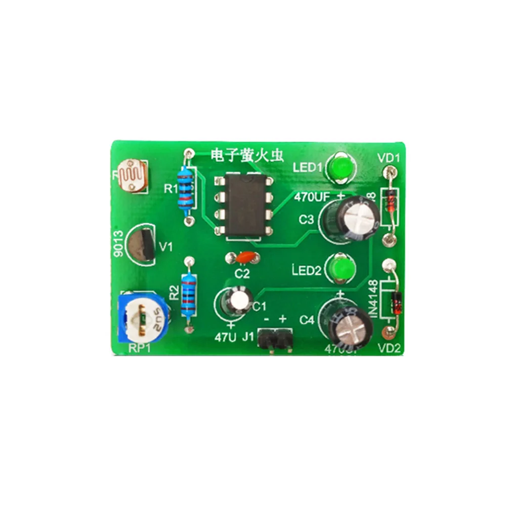 Imagem -02 - Kit de Soldagem Taidacent 10 Peças de Kit Eletrônico com Brilho Controlado por Luz Kit de Projeto de Solda Diy