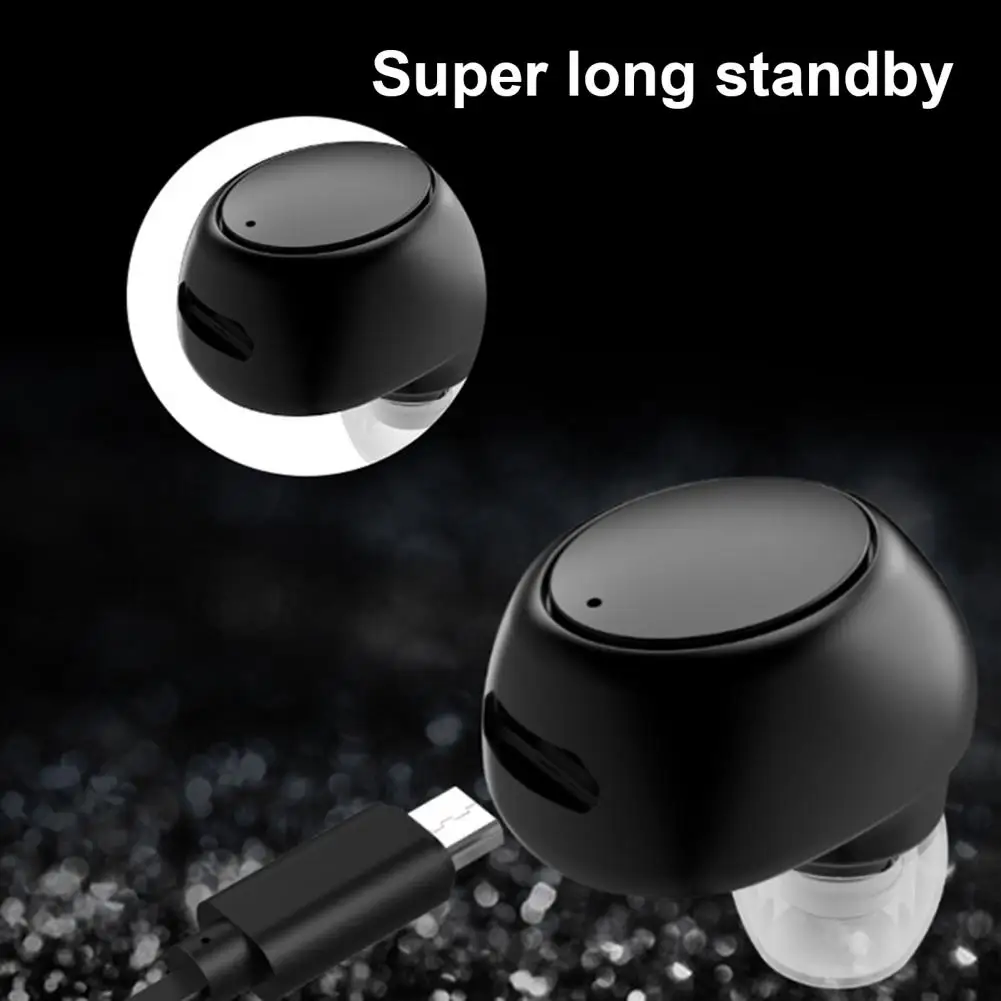 1Pc X6 Bluetooth 5.0 Wireless Headphone Handsfree Voice Prompt ABS Stereo Earbud Good Sound Quality Long Standby Time Earphone