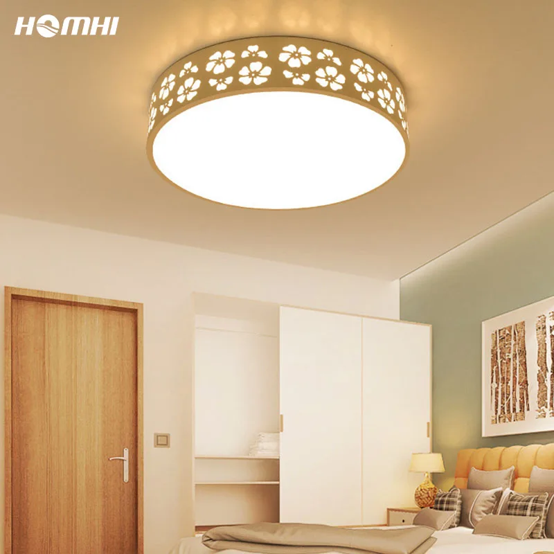 

Homhi Ceiling Lights Round Led Lamp Modern Nordic Living Room Bedroom Decoration Home Luminaria Molding Flower Lampara HXD-011