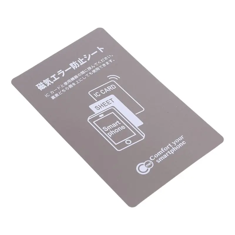 Grey Anti-Metal Magnetic NFC Sticker Paster for iphone Cell Phone Bus Access Control Card IC Card Protection Supplies