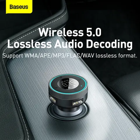 Baseus FM 송신기 변조기 자동차 무선 블루투스 5.0 USB 고속 충전기 자동 Aux 라디오 Mp3 플레이어 음악 핸즈프리 차량용 키트