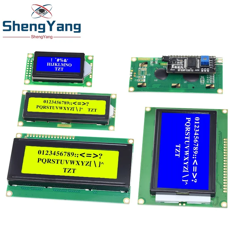 TZT LCD1602 LCD 1602 2004 12864 module Blue Green screen 16x2 20X4 Character LCD Display Module HD44780 Controller