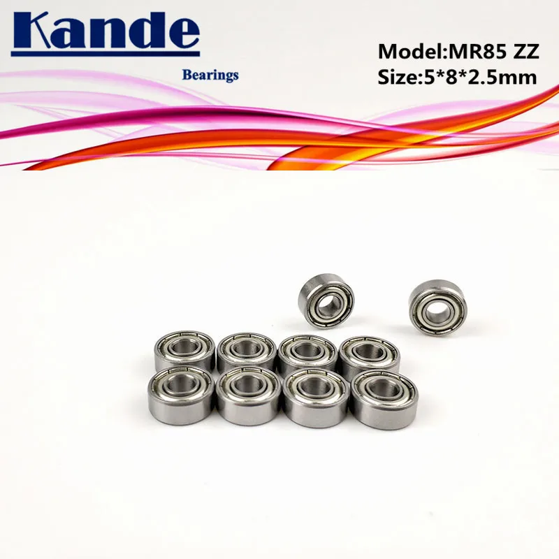 Kande Bearings 10pcs MR85ZZ 5x8x2.5 MR85    Miniature Ball Bearing MR85 ZZ for Fishing Tool