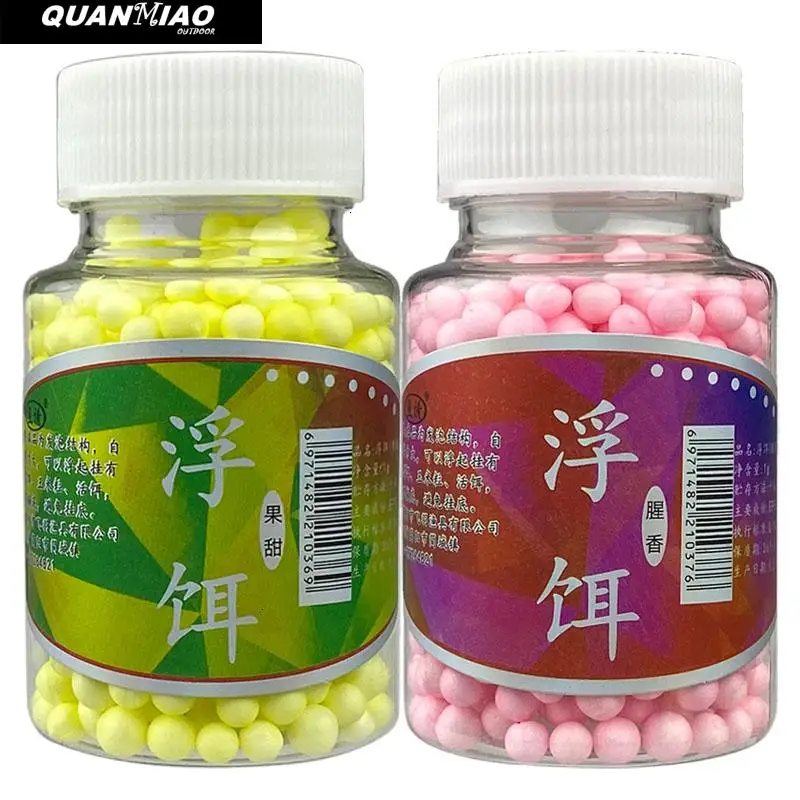 

QuanMiao EPS Foam Floats Ball Beads Beans Carp Fishing Boilies Sweet Smell Floating Bottom Hair Rig Popup Fishing Bait 170~900Pc