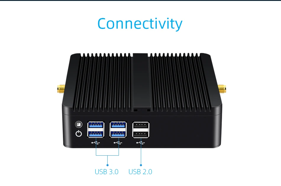 Fanless Mini PC Intel Core I7-4500U I5-4200U I3-5005U Windows 10 300M WiFi 8GB DDR3L 128GB/256GB/512GB SSD Barebone Computers