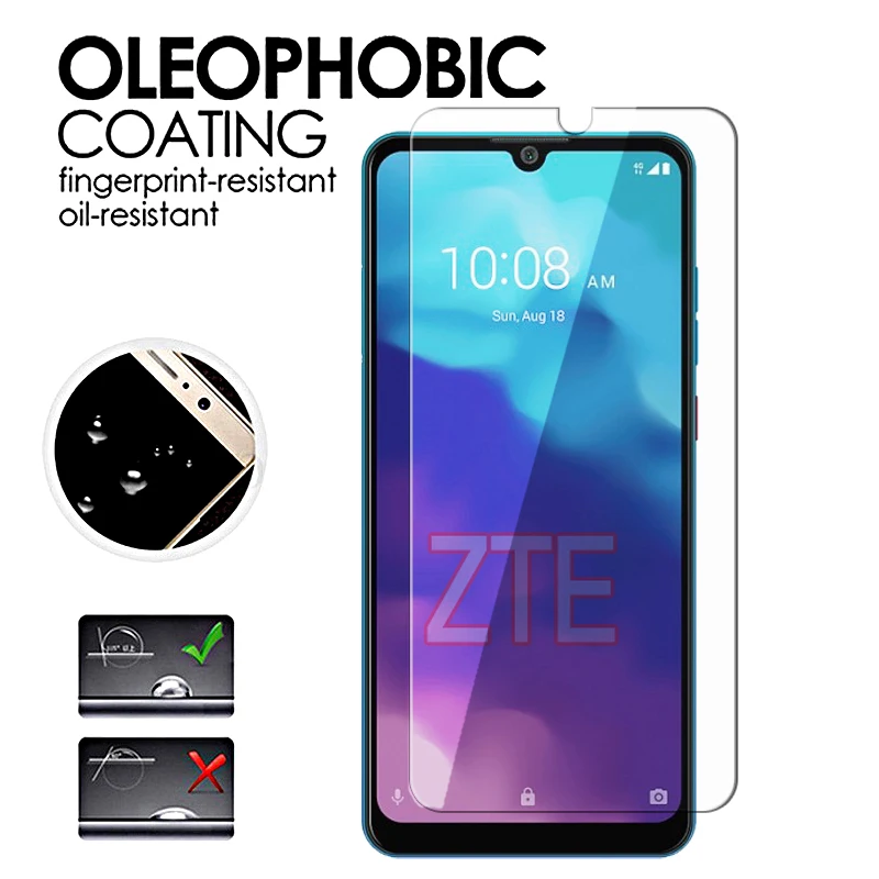 Glass For ZTE Blade A72 A52 V40 Vita V10 A5 A7s A7 2019 2020 Prime Case Screen Protective Film Cover For ZTE A7 A5 A3 2020 Glass