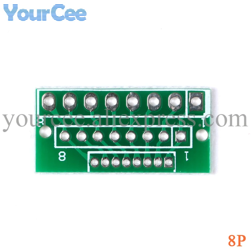 20pcs/2pcs 1.27MM 2.0MM 2.54MM 8Pin 12Pin 8P 12P Adapter Board Plate for Wireless Modules Three Rows of 24/36 Holes