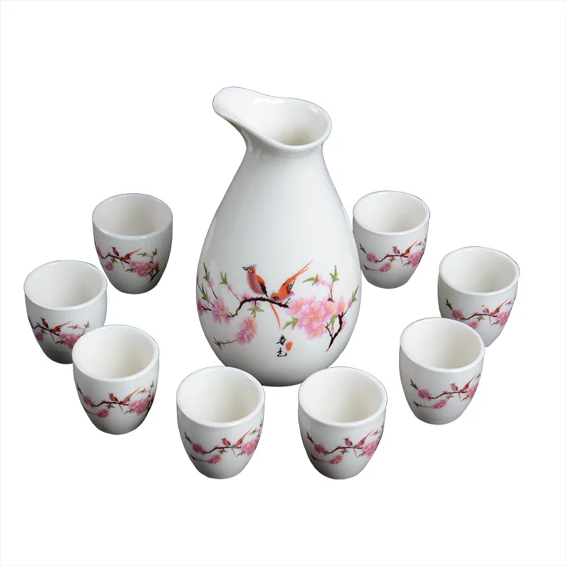 

Wedding ceramic Penguin pot, wine glass, Baijiu Chinese wine set, Penguin cup, ceramic gift