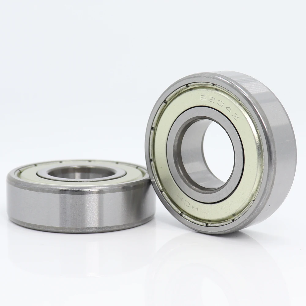 6204ZZ Bearing 20*47*14 mm ABEC-3 2PCS For Blowers Vacuums Saws Deep Groove 6204 Z ZZ Ball Bearings 6204Z