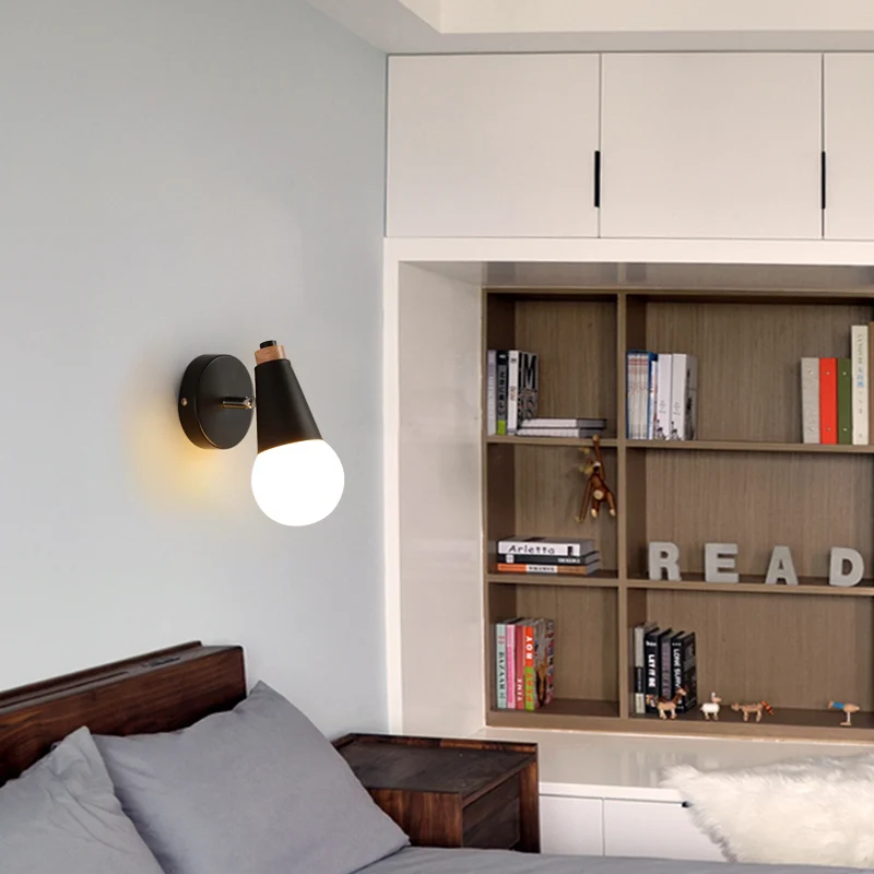 Modern wall lamp bedside Nordic bedroom lamp simple antlers creative background wall staircase corridor living room wall lamp