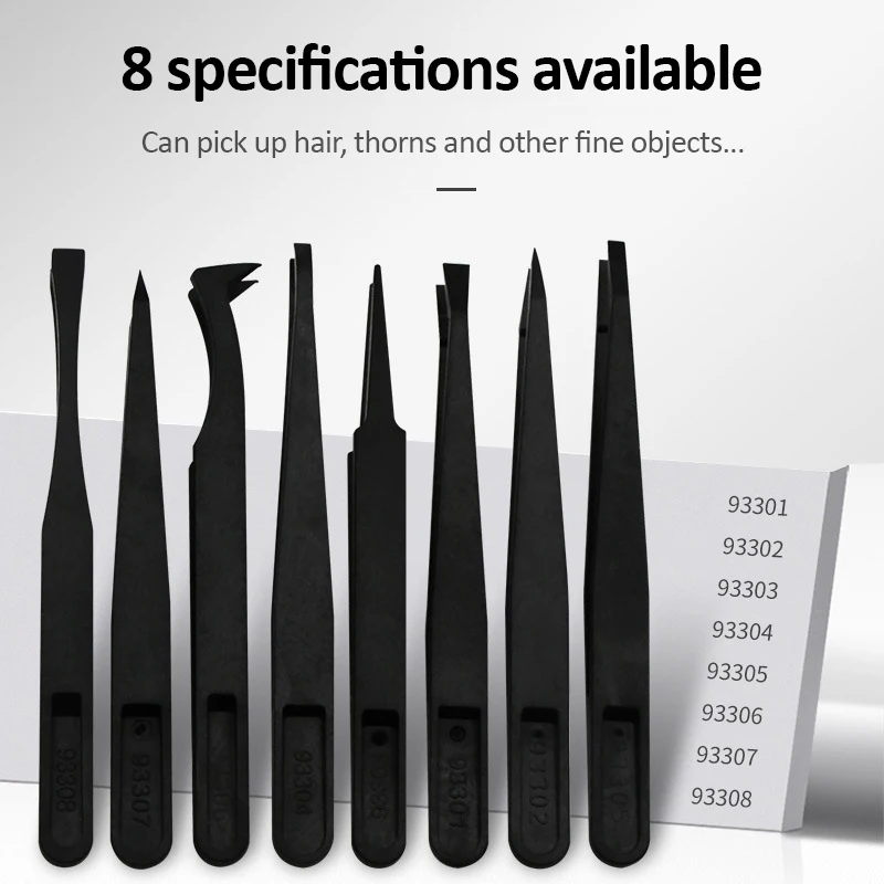 1/8Pcs Anti-static Plastic Tweezers Heat Resistant ESD Safe Opening Tool Kits For Mobile Phone Tablets Repair Tools Kit