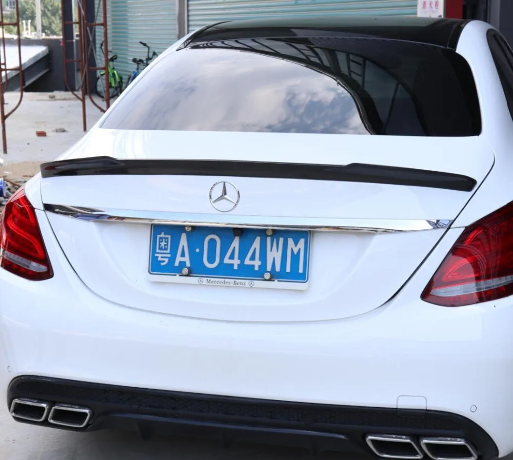 Carbon Fiber Car Rear Wing Trunk Lip Spoilers For 15-18 Benz C-Class W205 C180 C200 C260 2015 2016 2017 2018