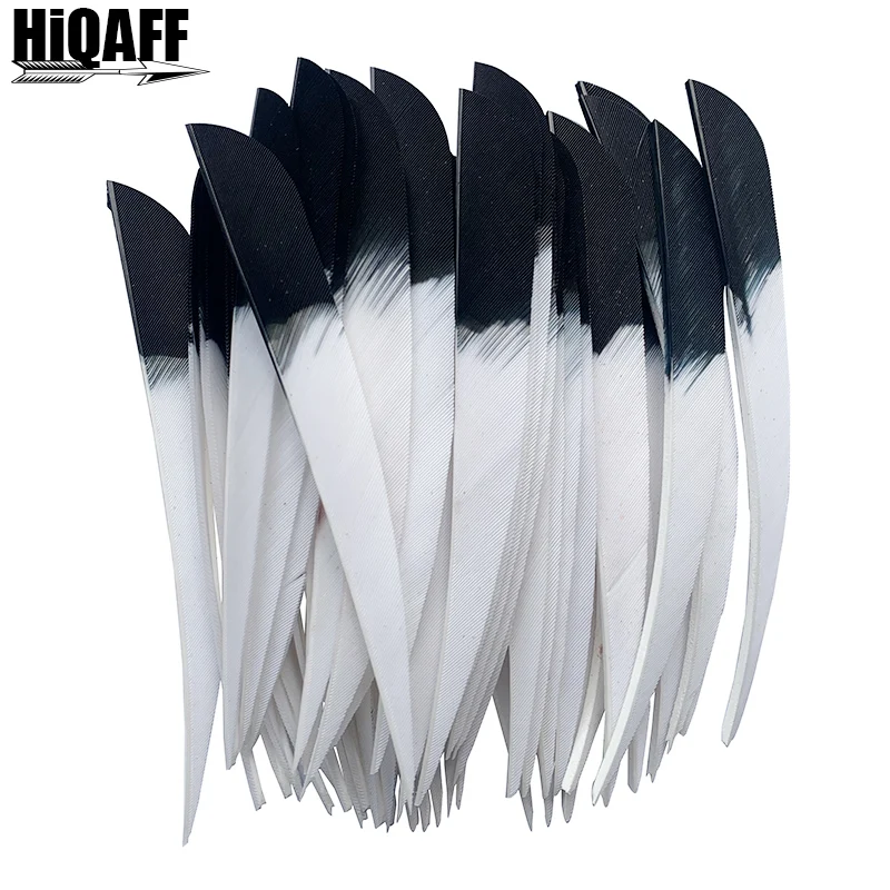 

50Pcs Hi-Q 5" Archery Feathers Arrow Fletches Natural Turkey Fletching Drop Shield Cut Shape DIY Hunting Shooting Accessories