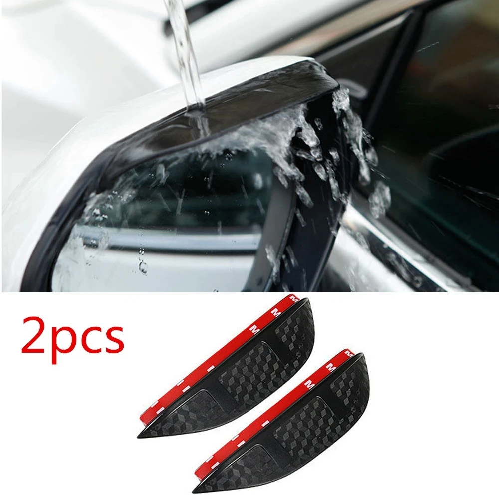 Rear View Side Glass Mirror Trim Frame Rain Shield Sun Visor Shade Eyebrow For Nissan Qashqai j11 2019 2020 2021 2022 2023