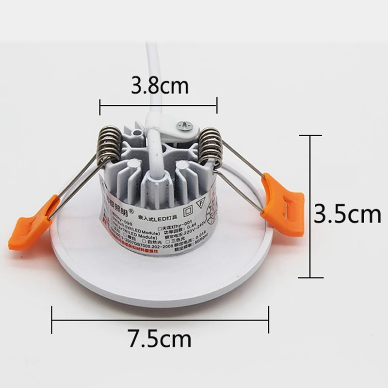 Imagem -06 - Holofote Cob Embutido de Baixa Tensão Holofote Redondo de 3w 5w 12v 24v para Teto de Alto Brilho