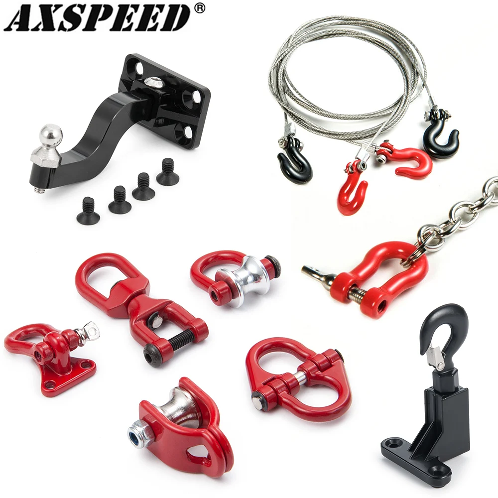 1/10 Scale Metal Tow Hook D-ring Winch Anchor Shackle Trailer Chain Tools for RC Model Car Axial SCX10 D90 Trx4 Trx6