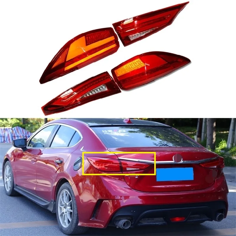 LED taillight rear lamps For Mazda Axela 2014-2017 tail light assembly taillights led turn signal light car accessories