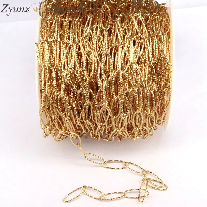 5 Meters, Metal Copper Chain Gold Oval Link Bulk Chains DIY Wallet Chain Jewelry Necklace Making Handmade Accessories