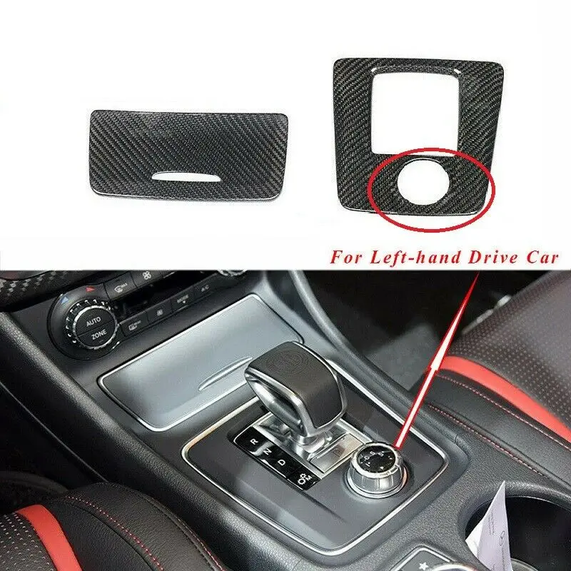 

Dry Carbon Fiber Gear Panel Interior Trim Car Accessories Fit For Mercedes-Benz A45 CLA45 GLA45 AMG 2016-2018 LHD RHD 2PCS