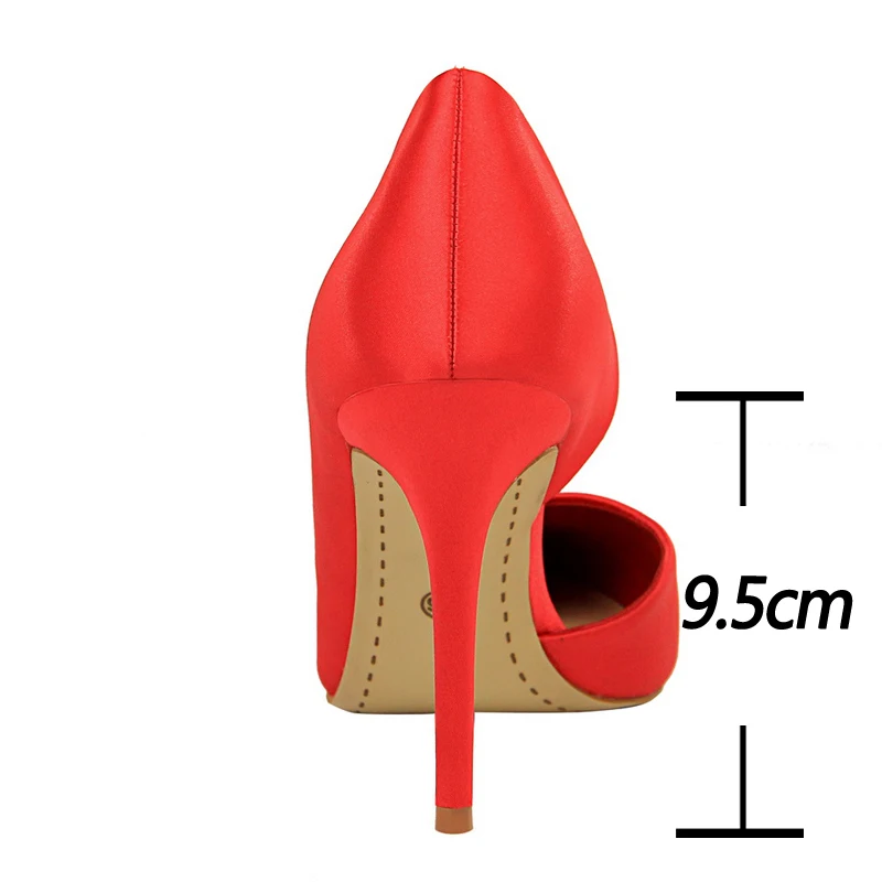 BIGTREE Shoes New Wine Red Green Blue Black Women Pumps Silk High Heels Fashion Office Shoes Female Stiletto Heels Party Shoes