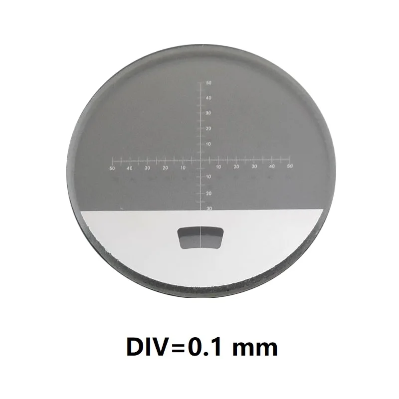 22mm Diameter Micrometer Scale Microscope Optical Eyepiece Scale Calibration Cross Ruler Grid Scale for Microscope Binoculars