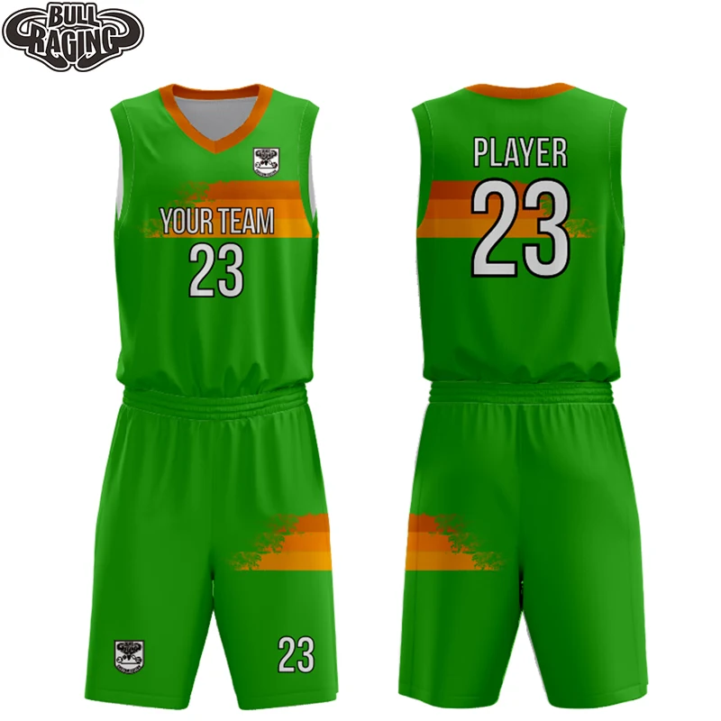 100% Polyester Men Sublimation Quick Dry Set Customized Basketball Tops and Shorts