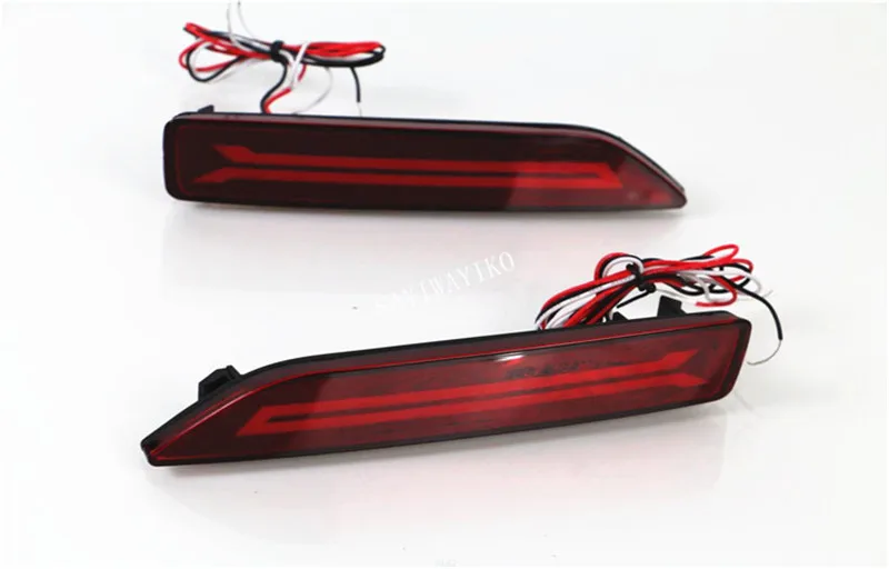 2PCS Multi-function LED Reflector Lamp Tail Rear Fog Lamp Bumper Light Brake Light For Honda City 2012 2013 2014