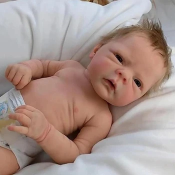 Reborn baby doll 18 inch handmade newborn baby full silicone body doll lifelike realistic toddler dolls for children toy gifts age