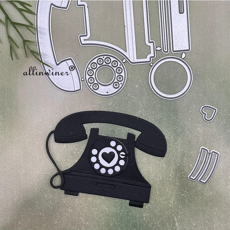 Retro telefon Metalowe matryce do wycinania Szablony do wycinania dla DIY Scrapbooking Album Wytłaczanie kart papierowych