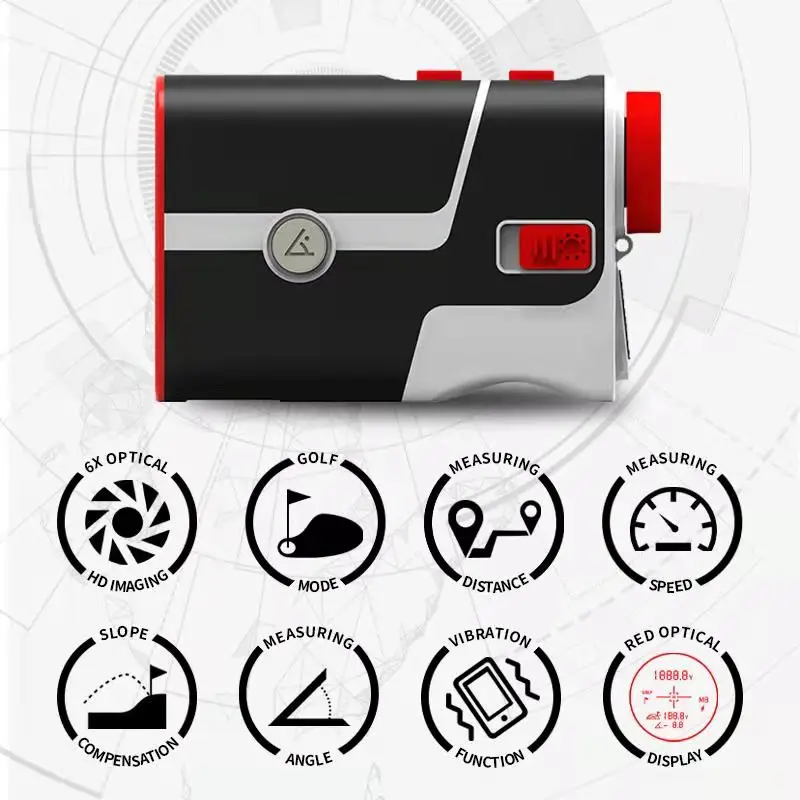 ARTBULL telescope hunting 800m Golf Laser rangefinder Slope Adjusted Flag-Lock vibration laser Distance meter red display