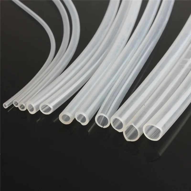 1M Food Grade Clear Transparent Silicone Rubber Hose 6 7 8 10 12 16mm Out Diameter Flexible Silicone Tube