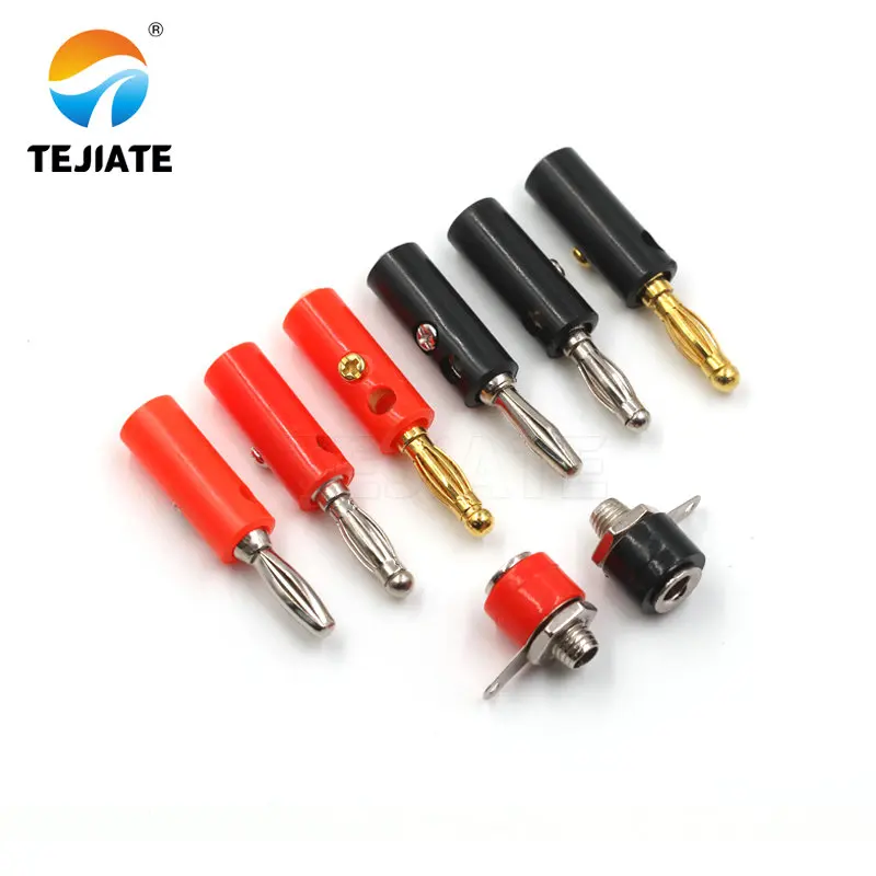 10PCS Banana Binding Post 4MM Lantern Head Test Terminal Tetrahedral Plug/Socket Power Adapter Electronic Connector