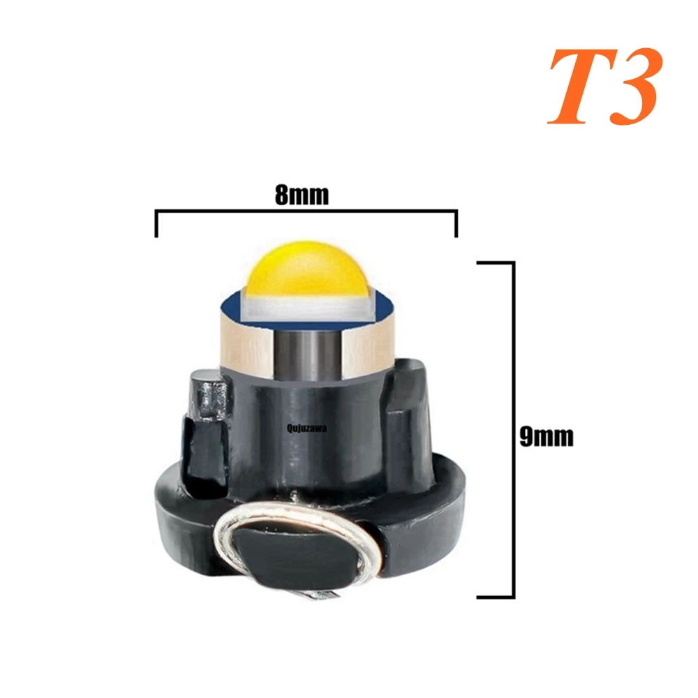 10PCS T3 T4.2 T4.7 T5 T6.5 T10 W5W B8.5D B8.4D B8.3D LED Bulbs Car Instrument Panel Lamp Auto Dashboard Warming Indicator Light