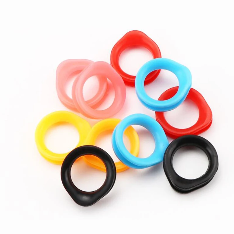 mixed colors silicone finger rings for grooming scissors insert 40pcs