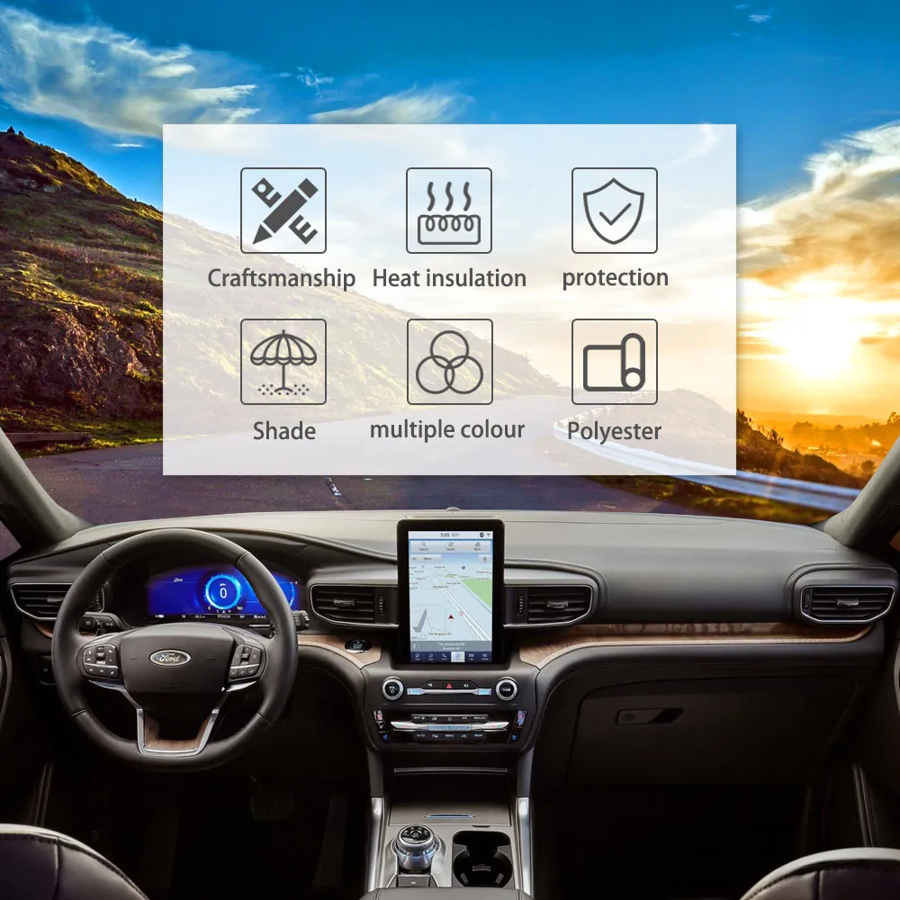 Car Dashboard Cover Board Mat Carpet for Renault Dacia Dokker Stepway 2013~2023 Sunshade Pad Anti-sun Liner Cushion Accessories