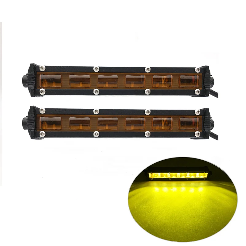 6D 7inch 18W Slim Mini LED Light Bar Single Row Work Lights For Auto 12V 24V ATV 4x4 Off road Car Work Lights Driving Lamps